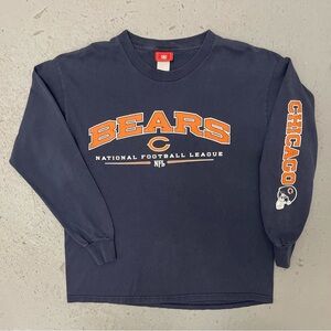 Vintage 2000s NFL Chicago Bears Rare Football Long Sleeve T Shirt Large